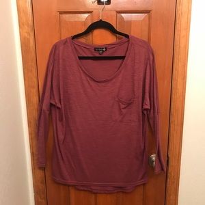 Cotton On burgundy long sleeve top